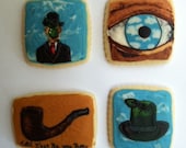 Rene Magritte / Surrealism / Fine Art Sugar Cookies with Buttercream Frosting
