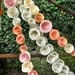 Wedding Garland Paper Flowers Orange, Ivory Peach Pink Book Pages 22 feet