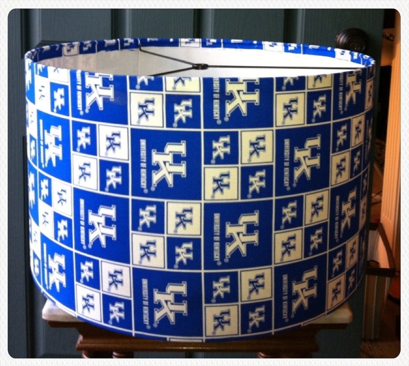Drum Lampshade University of Kentucky Wildcats, UK Wildcats Drum shade Pendant Light 18" x 11"