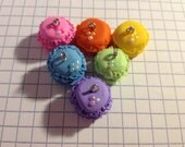 6 cute colorful macaroon charms