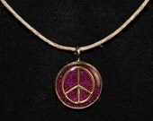 Peace Sign on Purple background