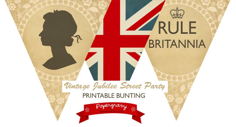 INSTANT DOWNLOAD Printable British Party BUNTING Union Jack Flag Banner Il_170x135