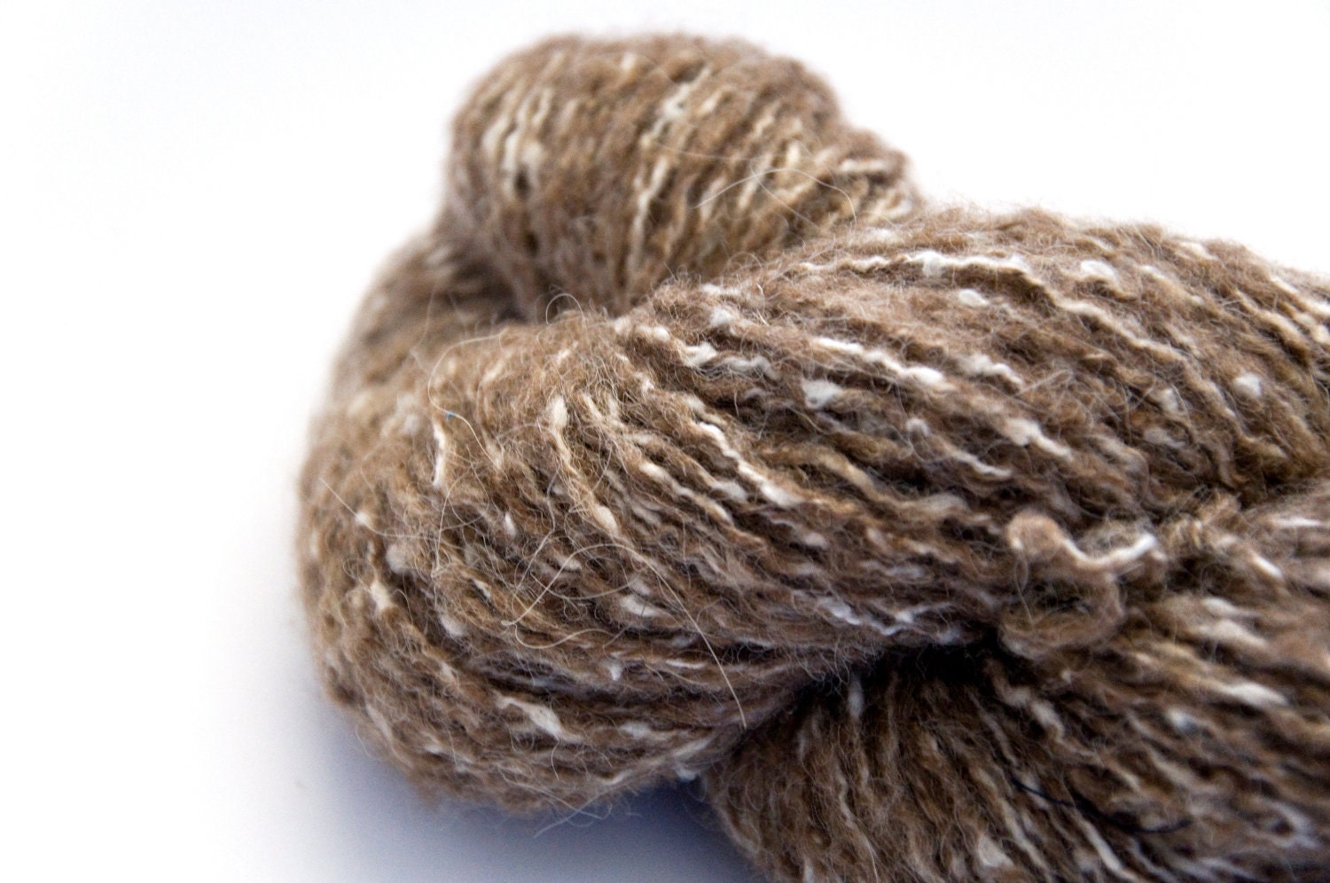Remake Reclaimed Brown Marled Worsted Weight Alpaca Mix Yarn, 149 Yards