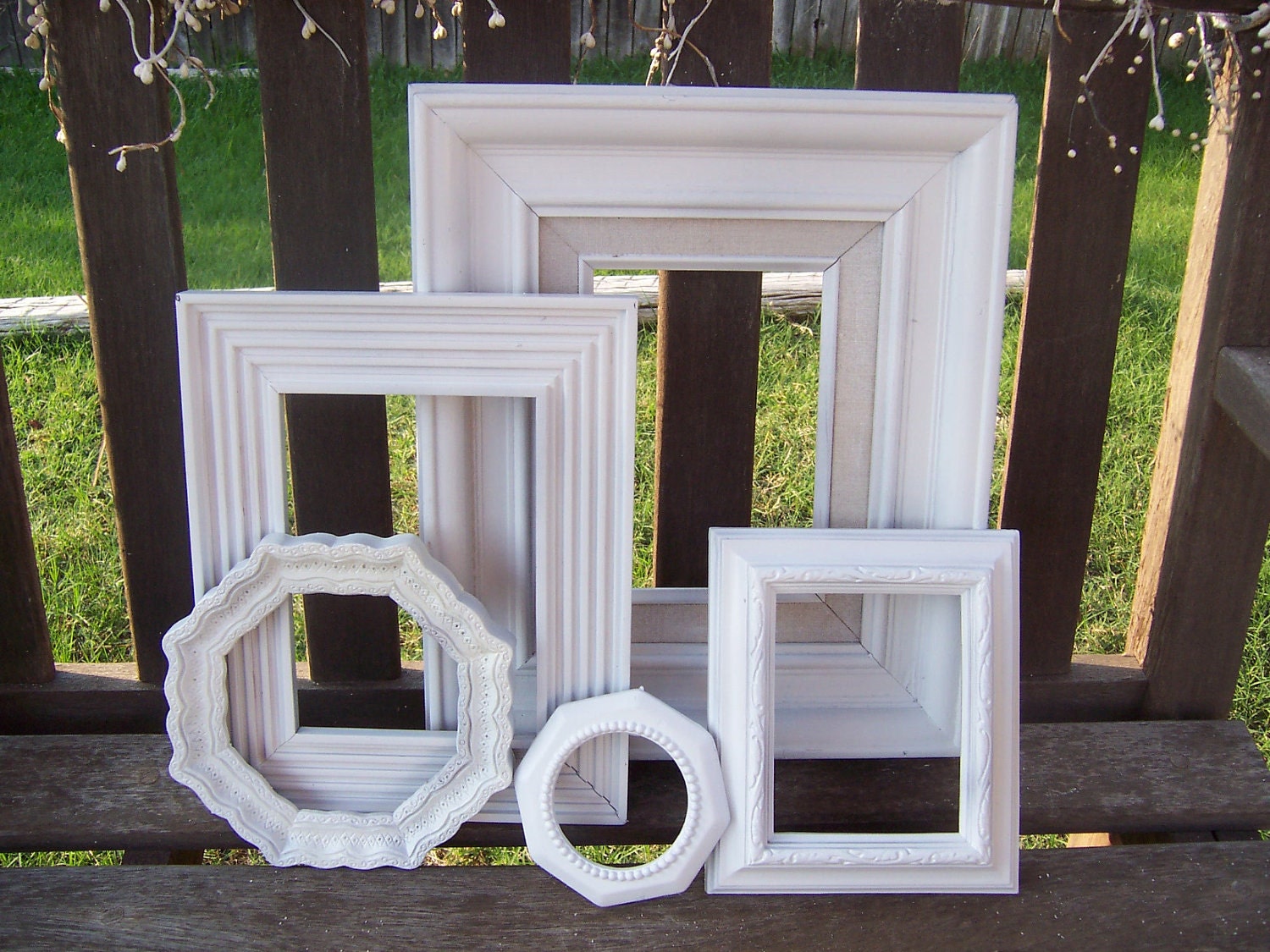 SALE Shabby Chic White Frame Lot 5