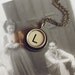 L- Antique Typewriter Key Necklace
