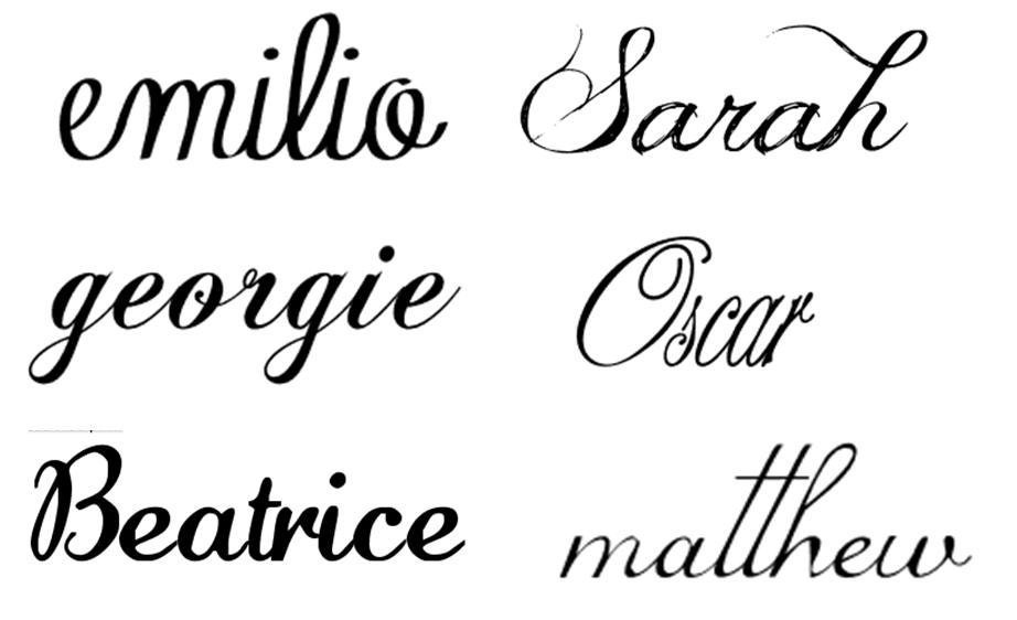 custom name tattoo
