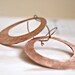 Hammered Copper Hoop Earrings