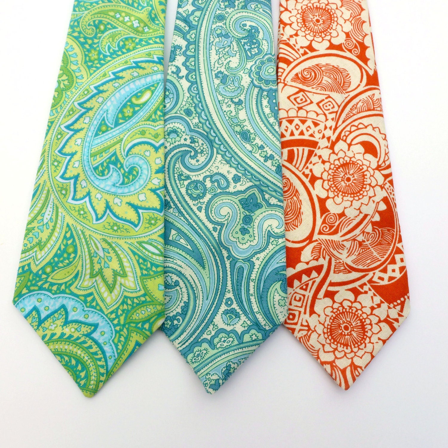 Boys Paisley or Floral Tie- Sizes newborn-7 years