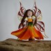 Quilled Minature Winged Orange Flower Fairy