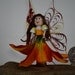 Quilled Minature Winged Orange Flower Fairy