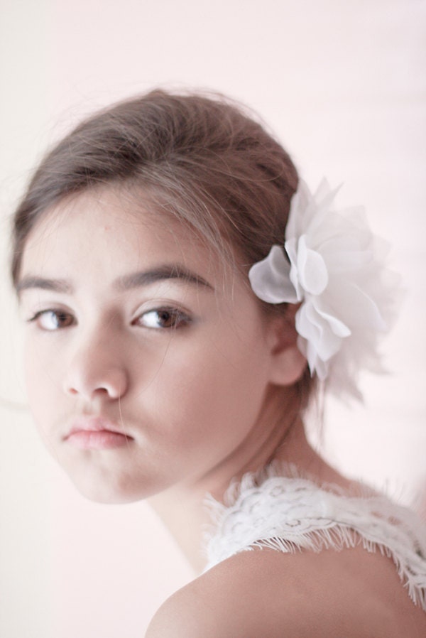 Bridal Silk Blossom / White- Ivory - Blush Pink