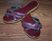 Vintage Etienne Aigner Oxblood Burgundy Sandals