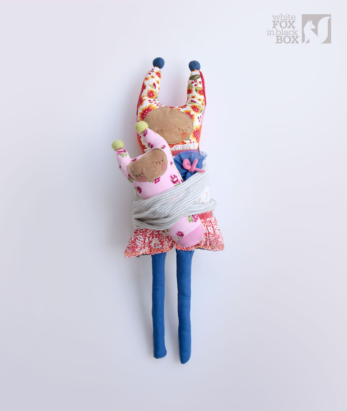 Mama Mia - Stuffed Reclaimed Fabric Doll