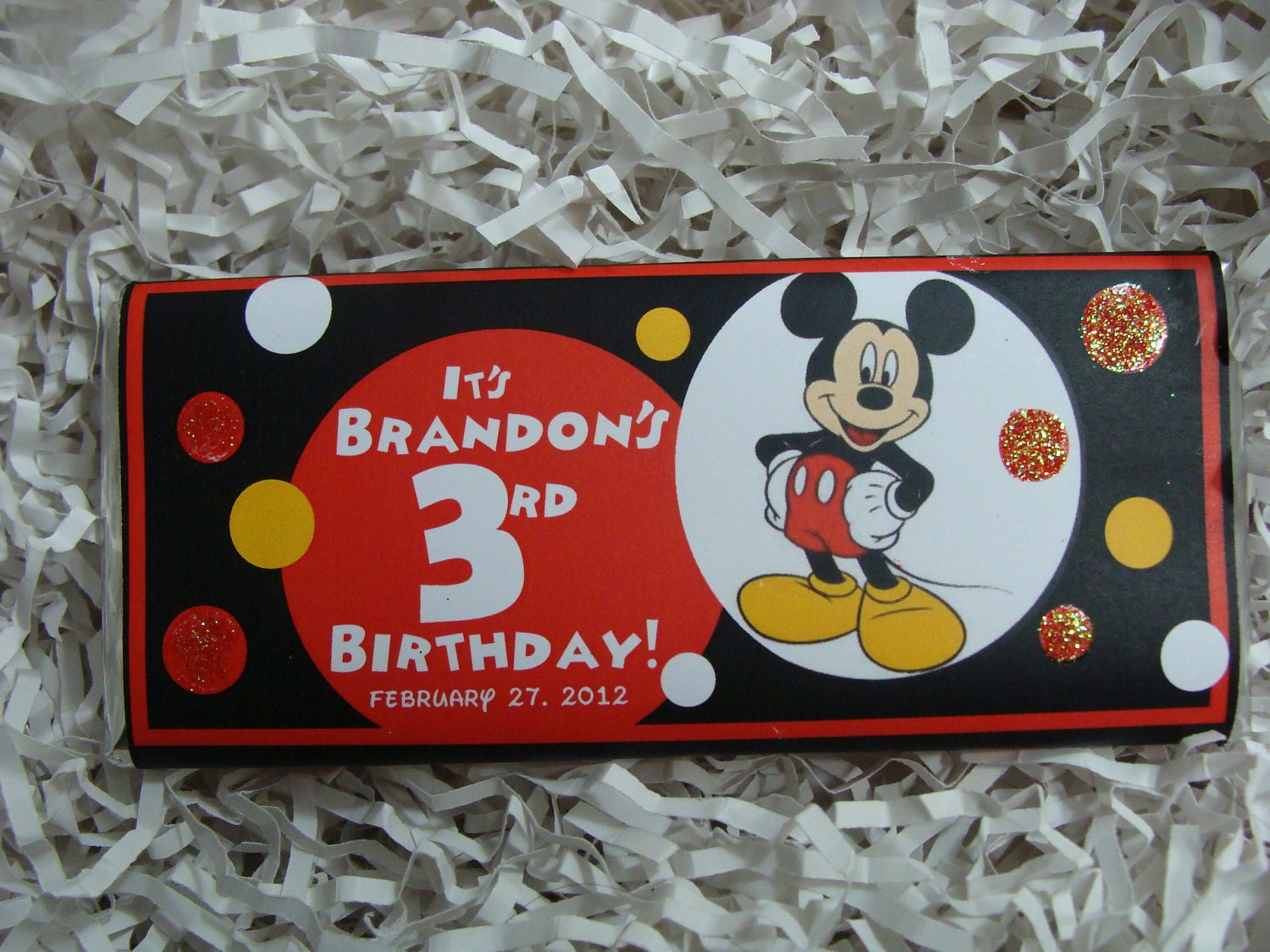Mickey Mouse Candy Bar Favor