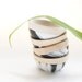 Wooden Mini Bowl Set of Two: Black and White Swirl