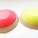 Wooden Salad Bowl, 7" Set of 2, Neon Pink, Neon Yellow, Salad Bowl, Modern Wedding Gift