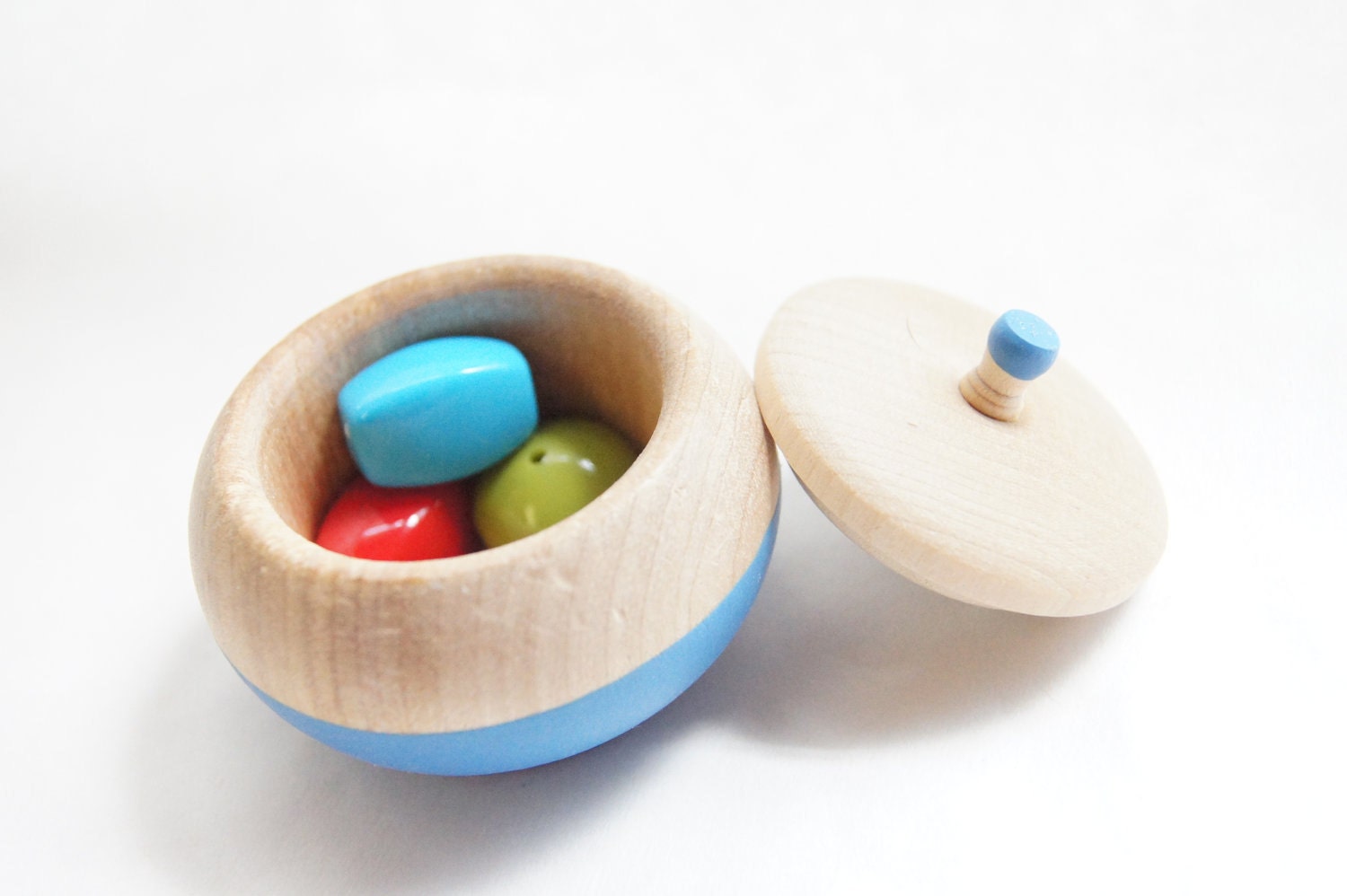 Mini Treasure Pot, Water Blue:  Wedding Decor, Engagement, Special Jewelry Box, Toothfairy