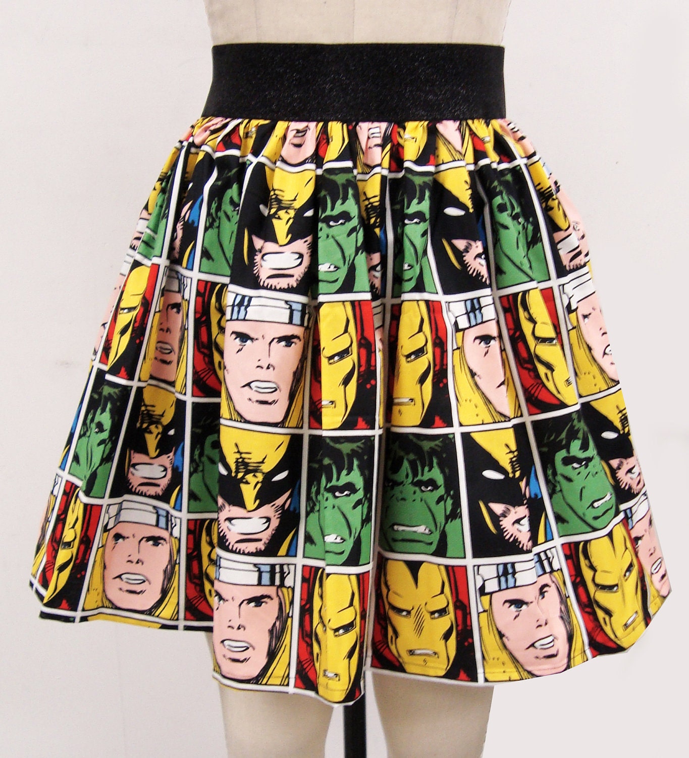 Comic Book Block Skirt