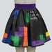 Retro Video Game Border Print Full Skirt