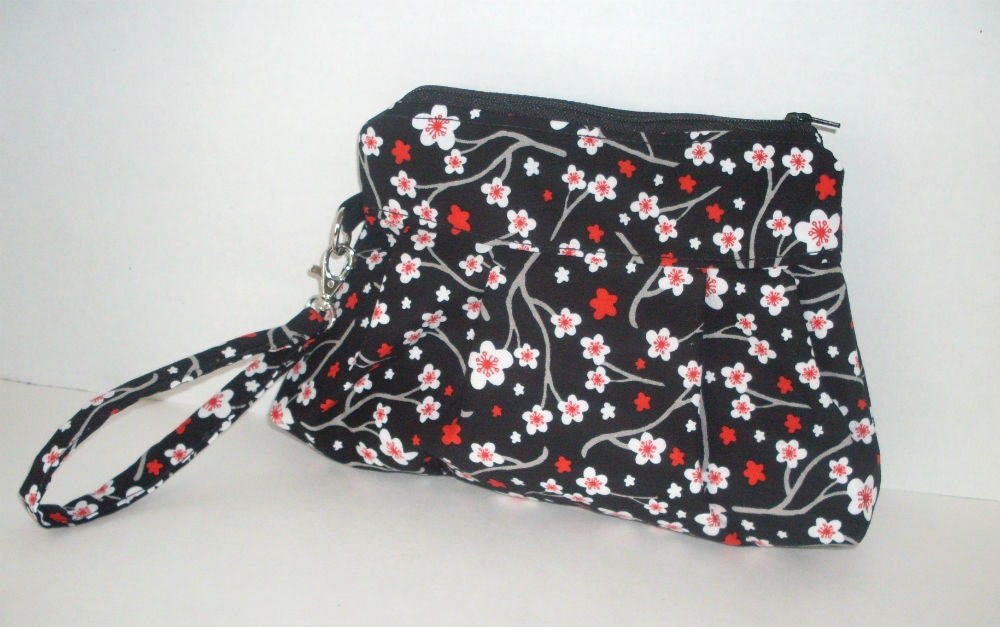 Wristlet Clutch -The Lilac in Cherry Blossoms