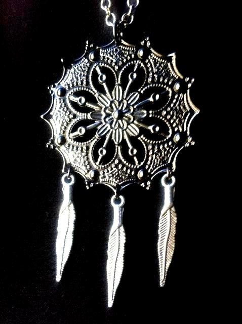Silver Dream Catcher necklace
