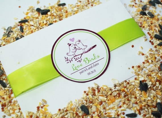 Wedding Favor Label / Tag - LOVE BIRDS Printable Il_570xn