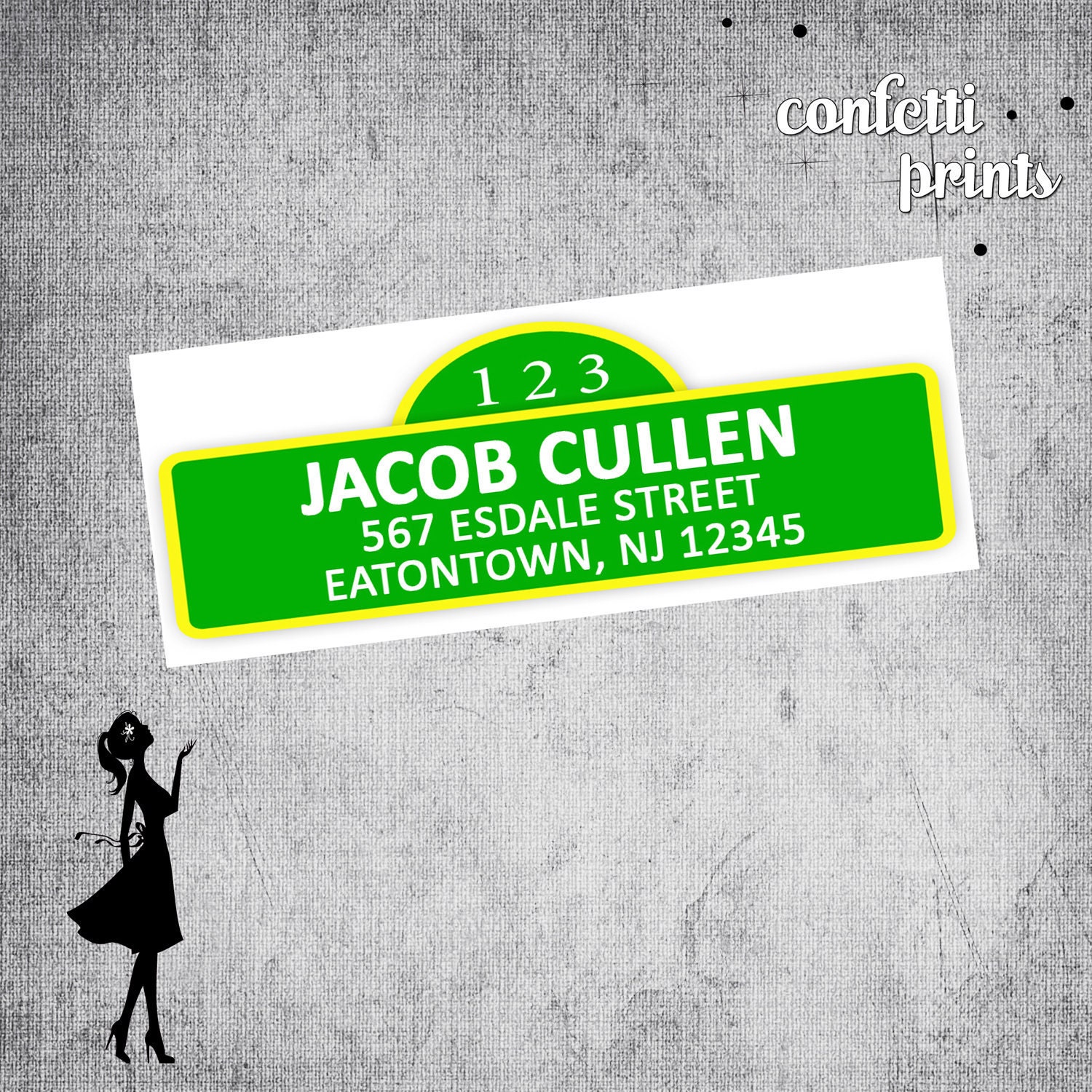 SESAME STREET Address Label Printable Personalized Il_570xn