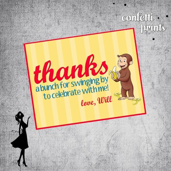 Thank You Card - CURIOUS GEORGE Printable Il_570xn