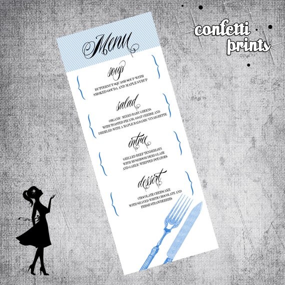 Vintage Menu Card - VINTAGE Printable Il_570xn