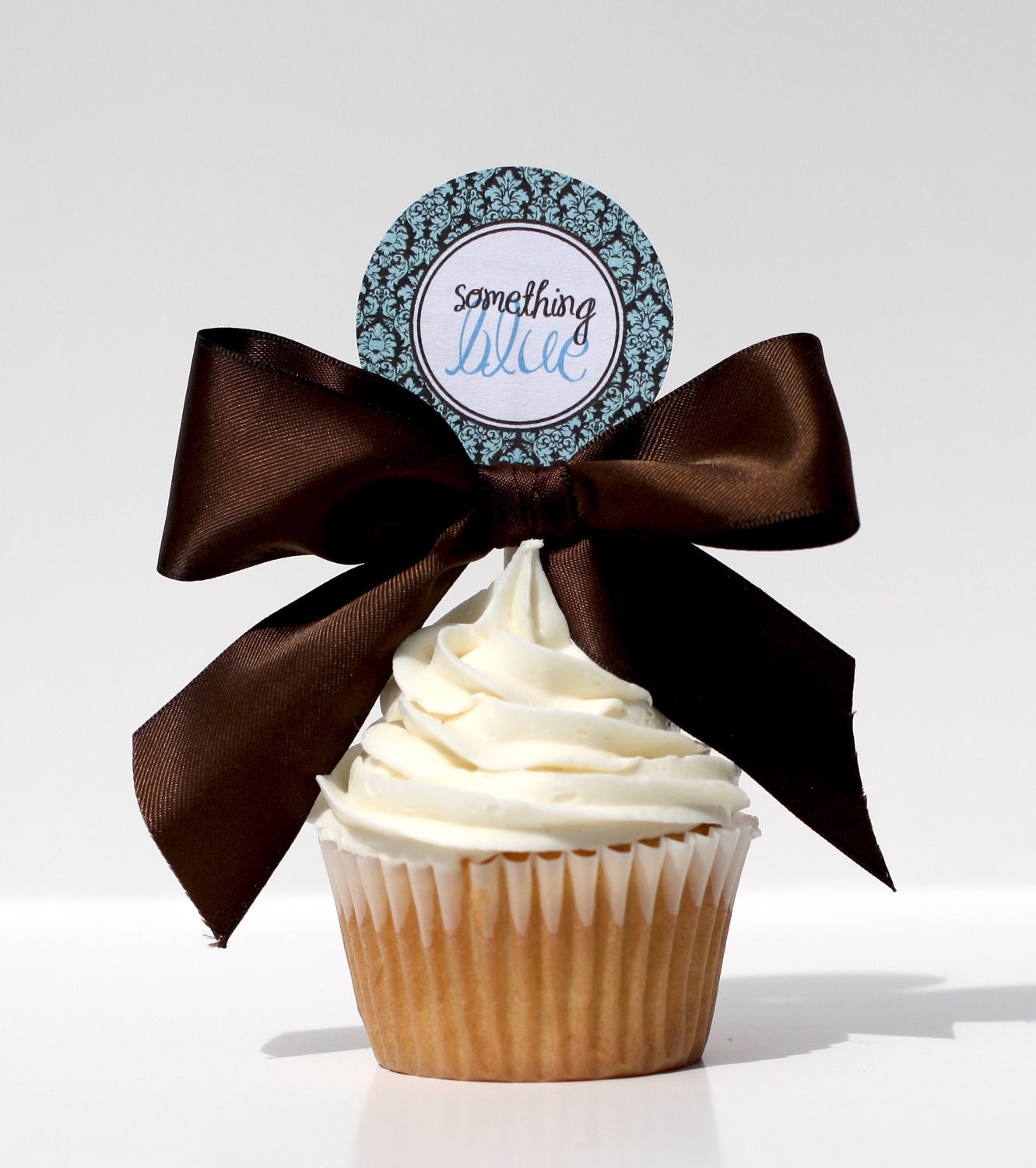 Bridal Shower Cupcake Toppers - SOMETHING BLUE Printable Il_570xn