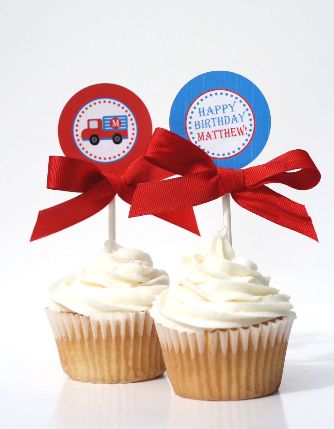 Birthday Cupcake Toppers - BEEP BEEP Printable