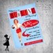 LUCKY STRIKE Retro Pinup Birthday Invitation Printable