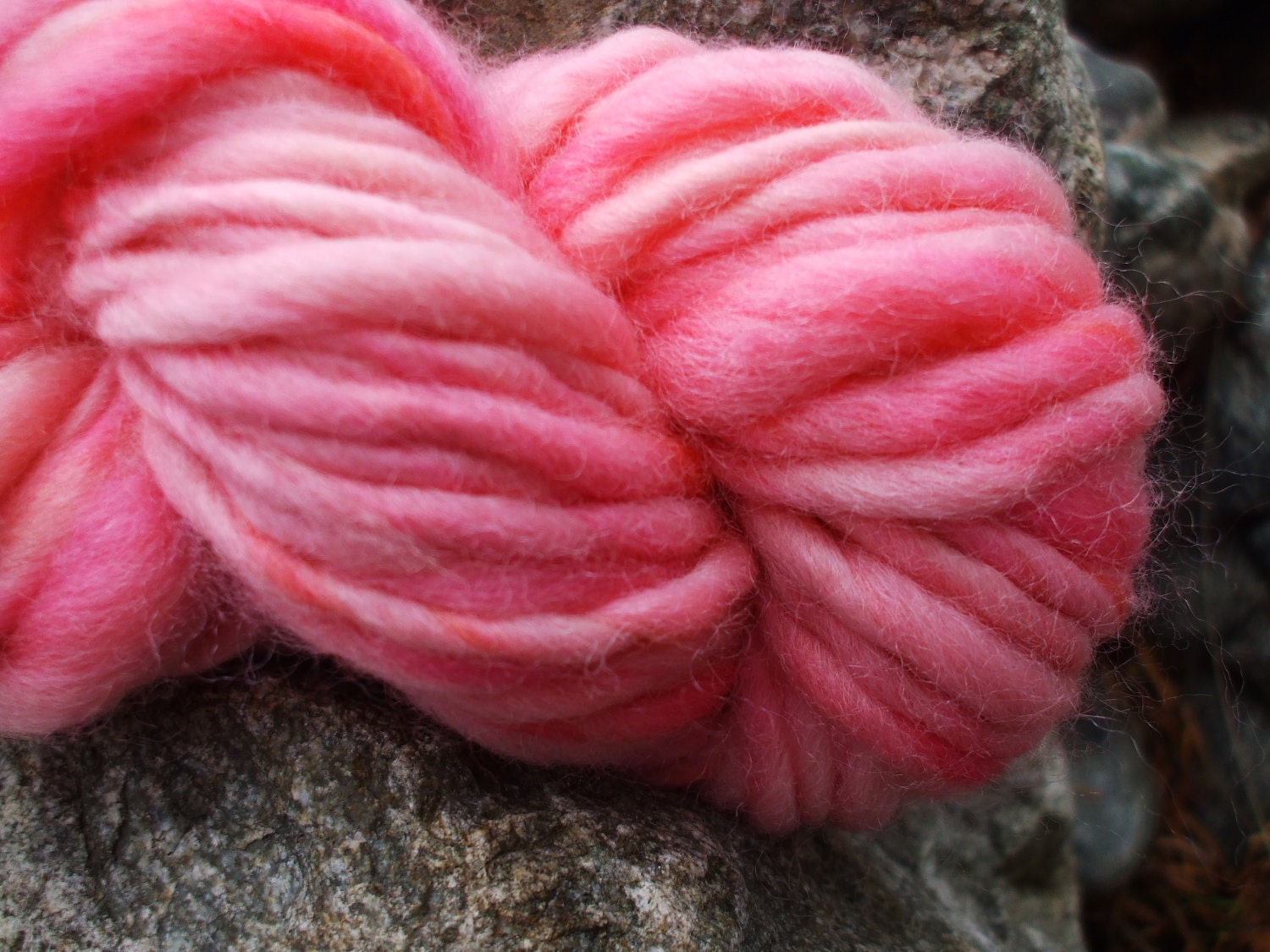Handspun yarn - handpainted BFL wool - thick and thin - 2.6oz. - 45 yards