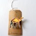 Camel plastic brooch - illustrated watercolour yellow and orange - shrink plastic
