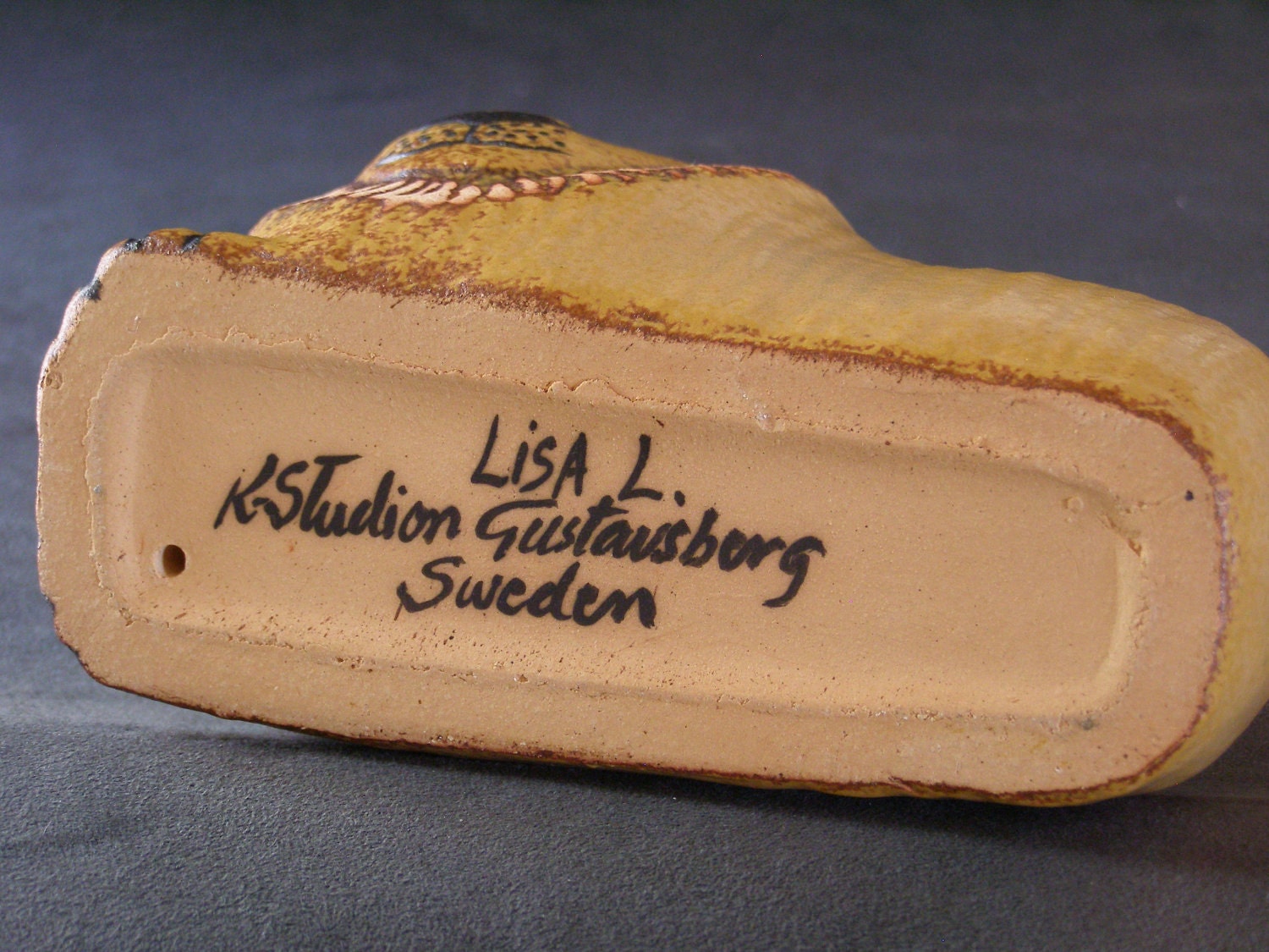 Reserved for Kowal Signed Lisa Larson Ceramic Lion with Bird for Gustavsberg Sweden, a Vintage Swedish Mid Century Design ABL-088