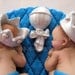 Twins Boy Prince Baby Shower First Birthday FONDANT  BOY Cake Topper Baptism Christening