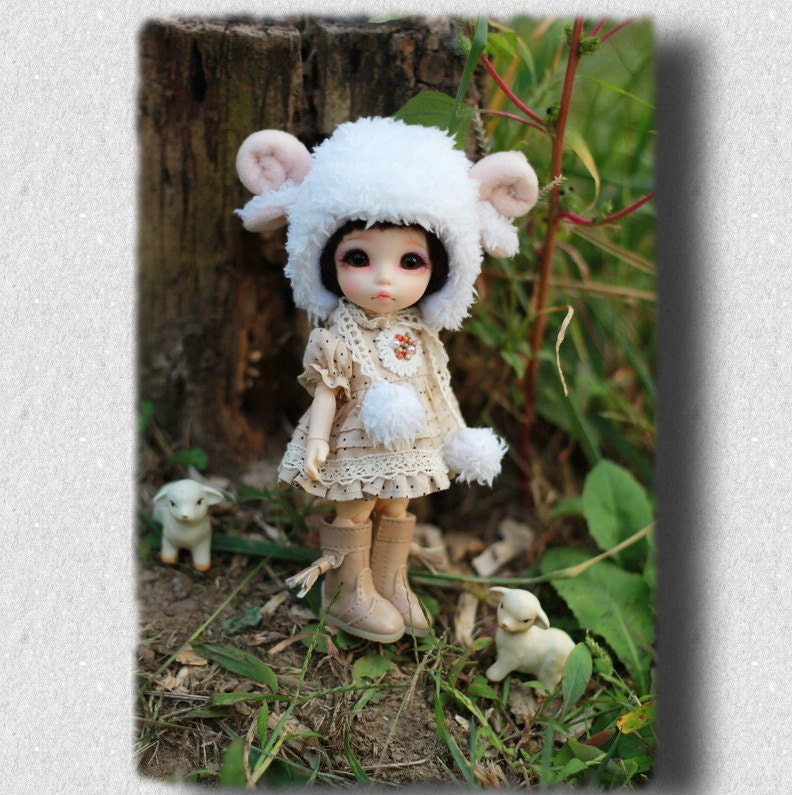 Restock - Sheep Hat with Country Style Dress for Lati Yellow or Pukifee