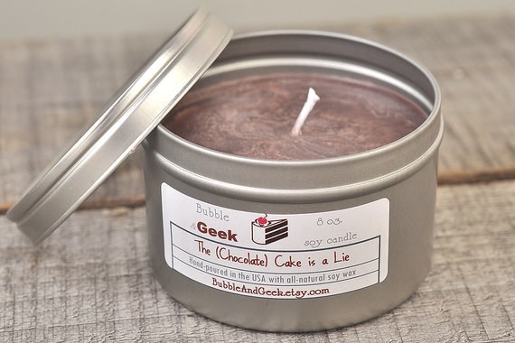 The (Chocolate) Cake is a Lie - Scented Soy Candle - 8 oz. tin