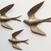 Vintage Gold Bird Wall Decor, Burwood Product Gold Birds Set