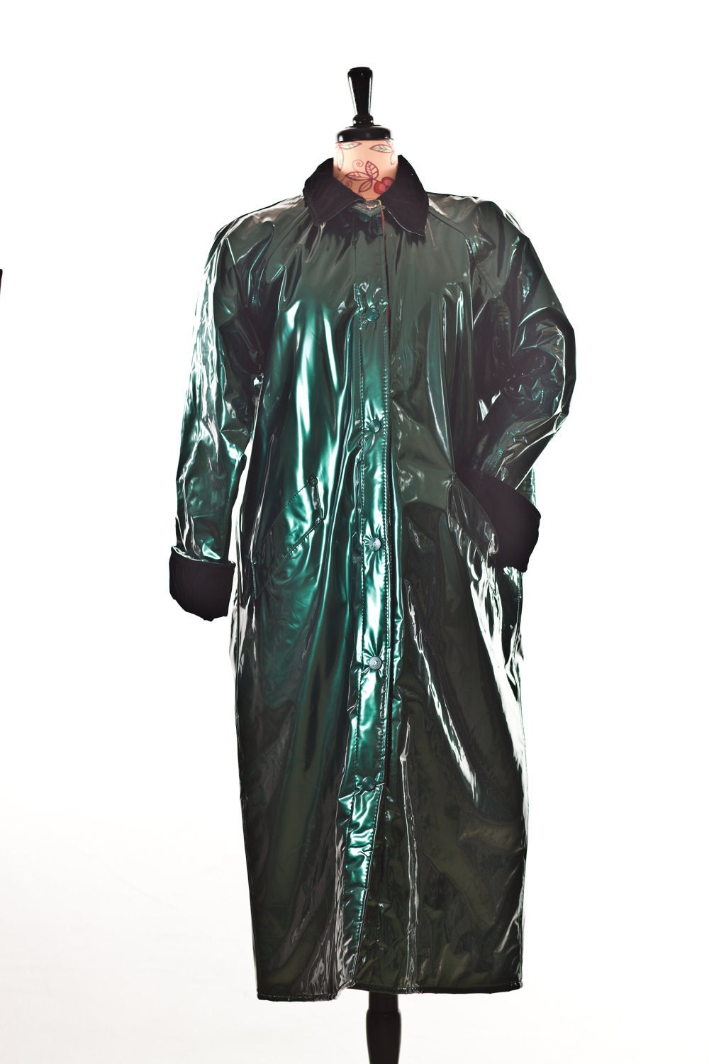 I Can't Stand The Rain Jacket /// Green And Black Rain Jacket