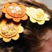 Felt hair pin girls flowers hair accessories embroidery floral bobby pin