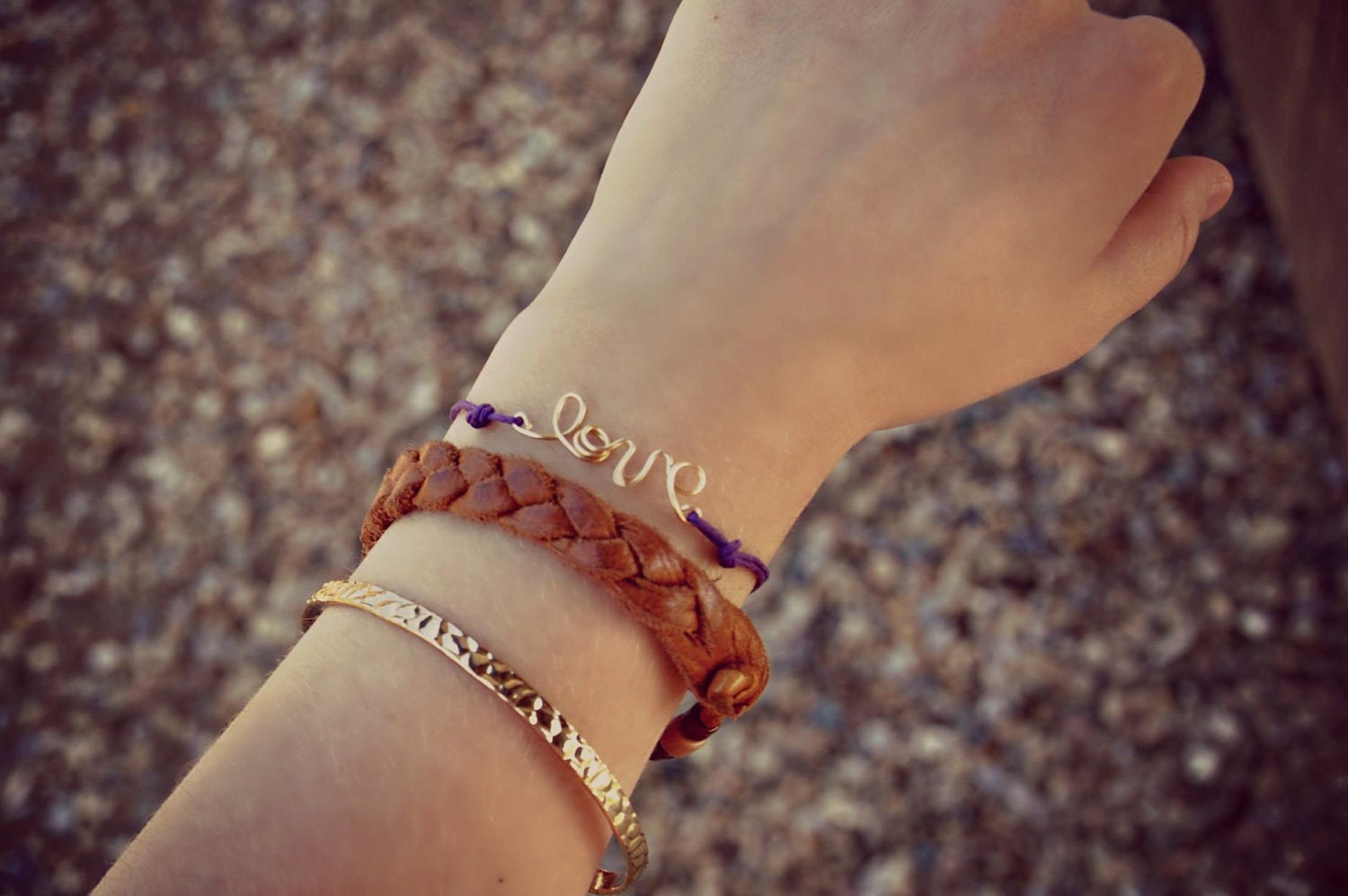 personalized writing wire bracelet