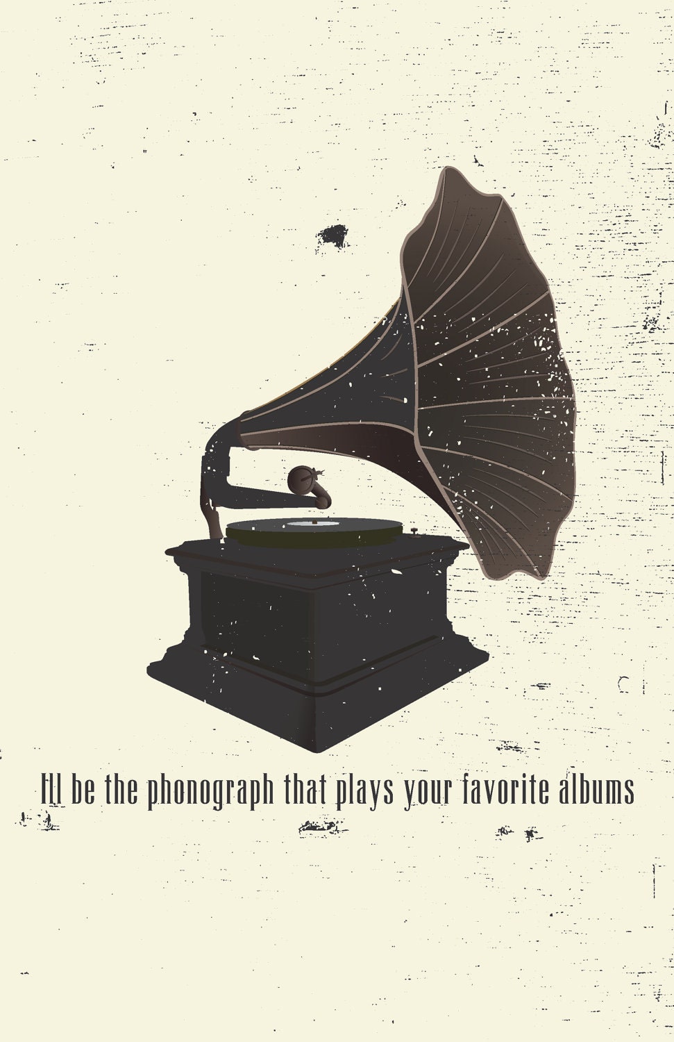 Phonograph 11" x 17" Art Print Poster