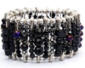 Safety Pin Bracelet - Gothic Black