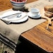 Great is Thy Faithfulness 17 x 78 inch Burlap Table Runner with Fringe Detail