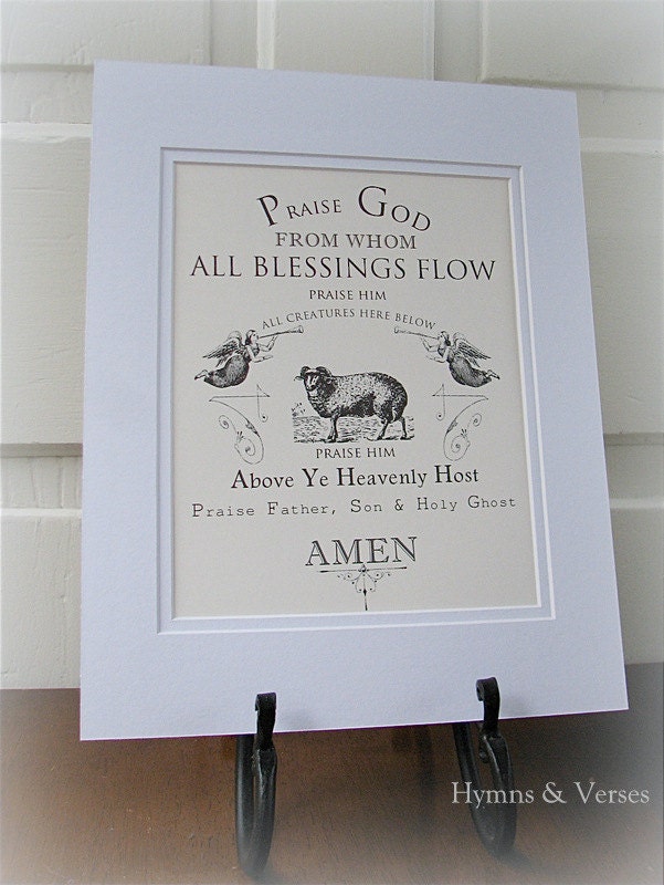 The Doxology - Print with 11" x 14" Mat