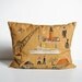 Vintage Hand Embroidered Pillow - Nautical Theme