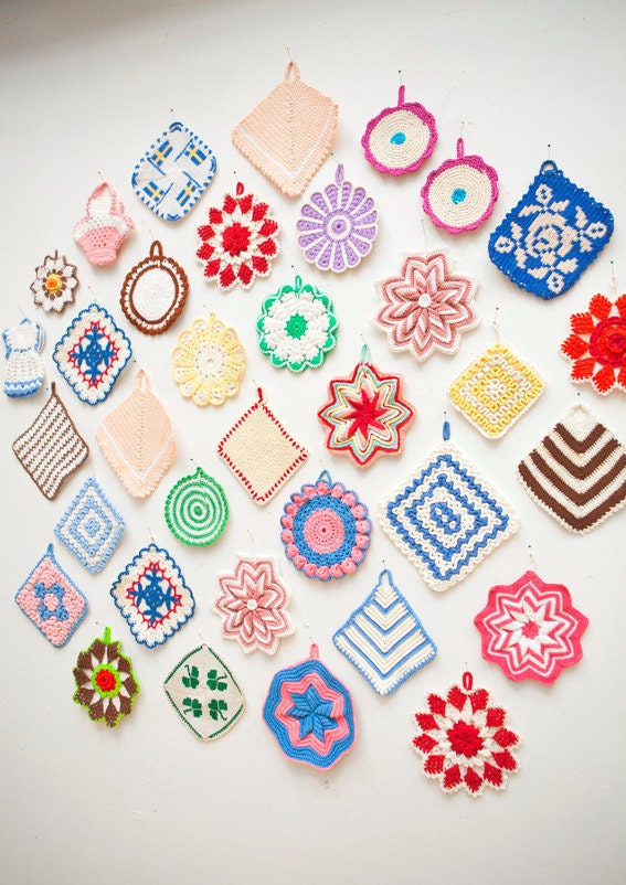 Collection of Handmade Crocheted potholders - RESERVED FOR CARRIE