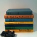 Bright Colors Book Collection, Instant Library set 7 Books, 7 Cool Colors Home Decor Books, Shabby Chic stack of books
