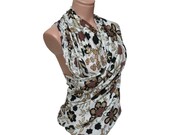 Brown, White, Black Scarf, Multipurpose scarf, silk, shawl, camisole, pashmina, Personalized for you...